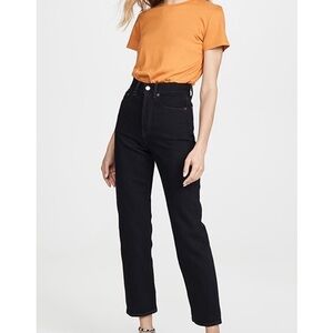 Acne Studios Black Overdye Crop Jeans River Stay Black lived in Size 30